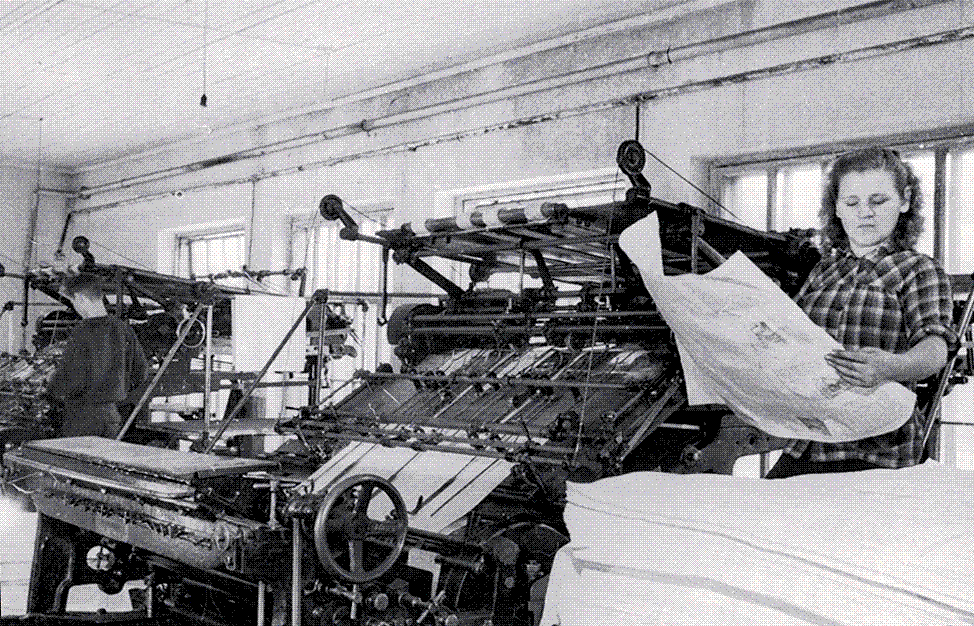"Чебоксарская типография №1. Печатный цех. Фото 1951."